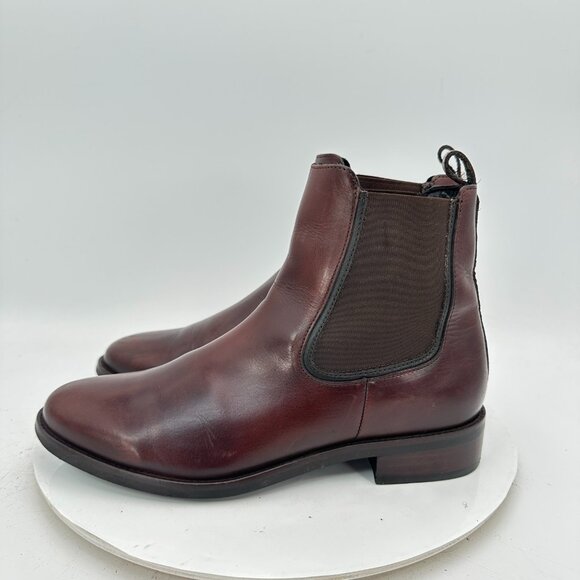 Thursday Boot Co Men Size 9 Brown Burgundy Leather Side Elastic Chelsea Boot - Picture 1 of 11